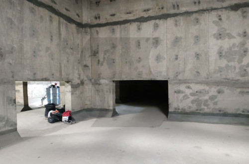 Cisterna de gran capacidad para condominios antes de ser impermeabilizada